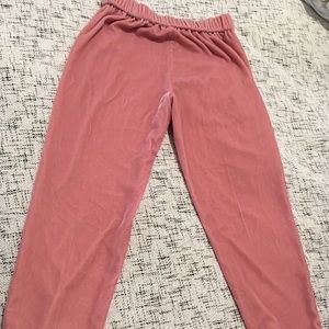 Jcrew pink velvet pants